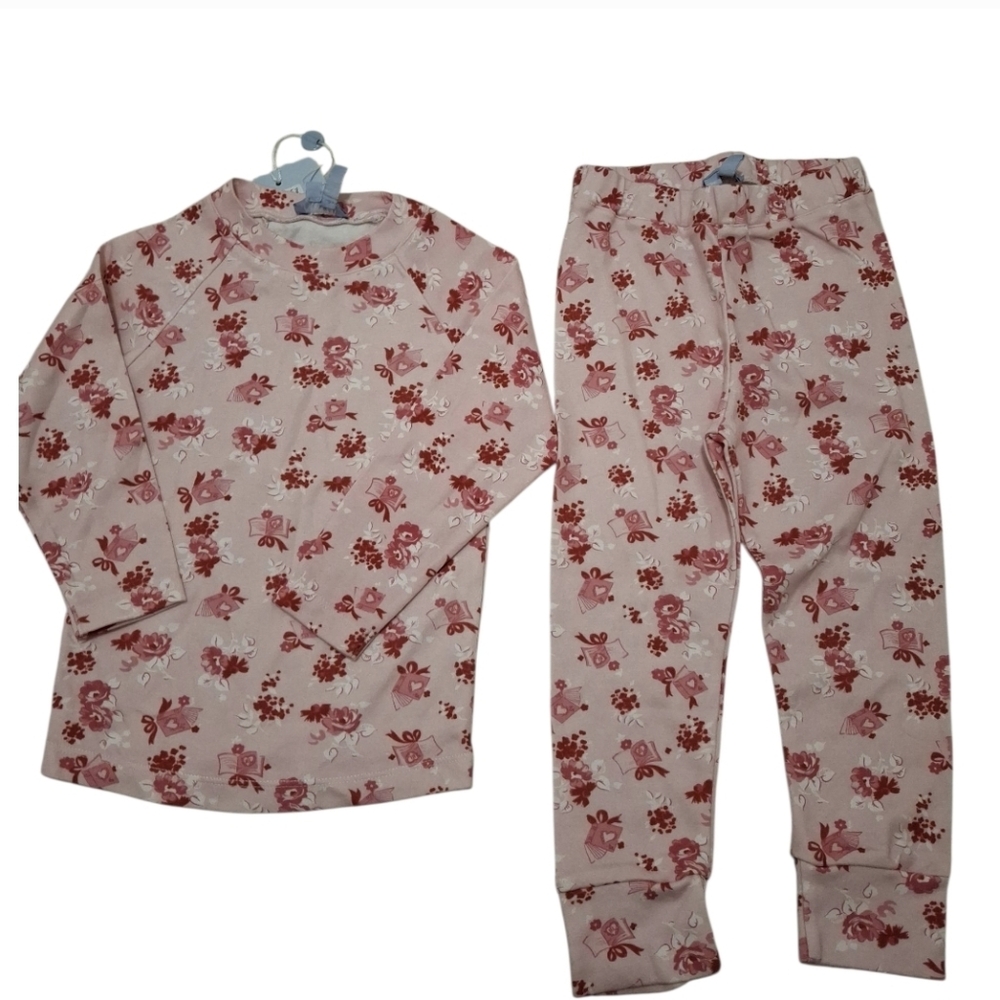 Hill House Pink Floral Pajama Set Size 2 NWT